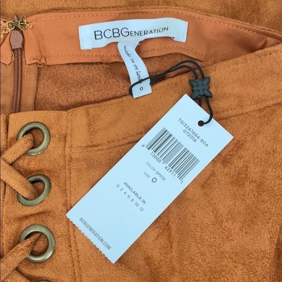 👑 Mix & Match 2/$90 👑 BCBGeneration Faux-Suede Lace-Up Mini Skirt - Picture 5 of 7